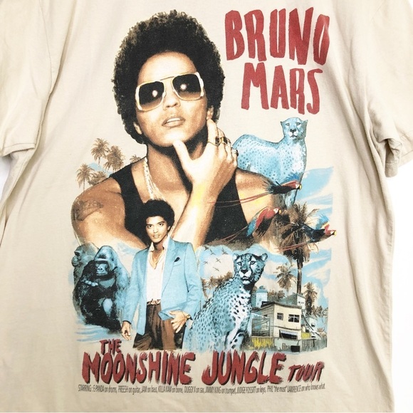 Bruno Mars moonshine jungle tour band Tee. - Picture 3 of 8